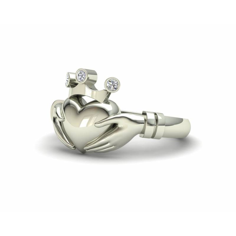 Anillo Claddagh En Oro Estilo Celta Con Diamantes Pepe Dry Madrid