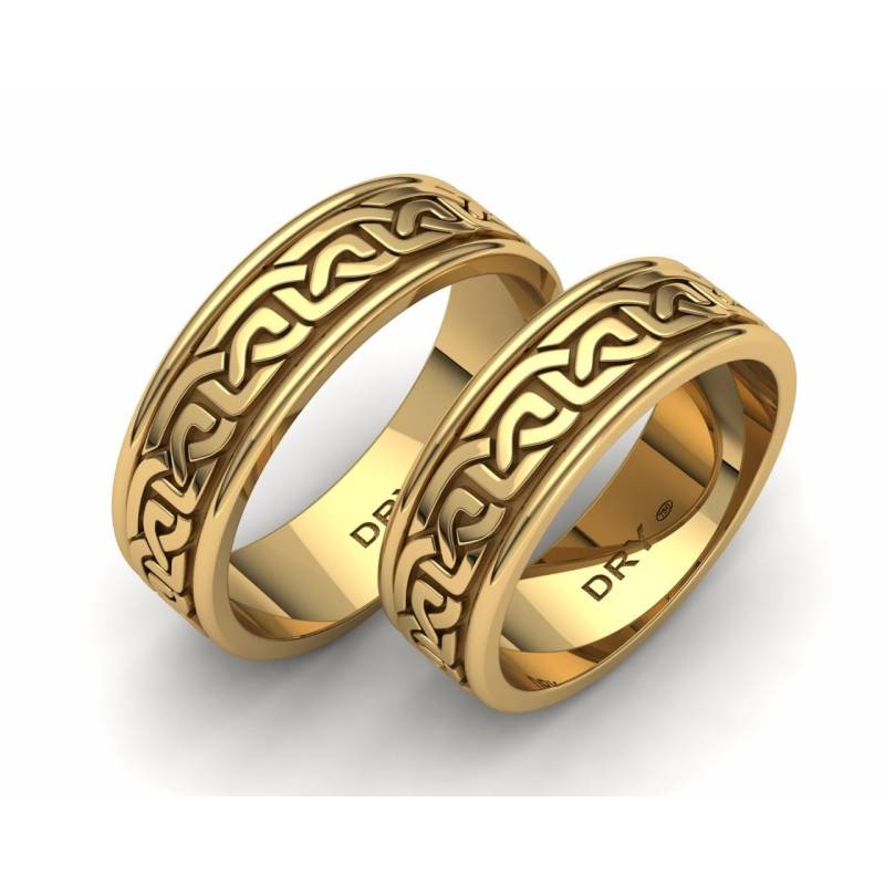 18k Gold Celtic Style Wedding Bands Original Celtic Knots Design   18k Gold Celtic Style Wedding Bands 