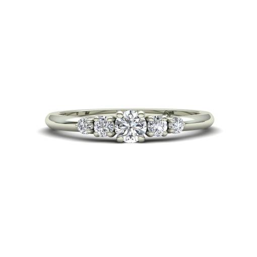 Engagement Ring with Five Diamonds