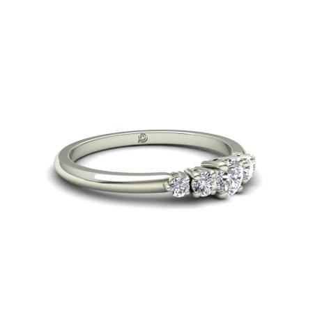 Engagement Ring with Five Diamonds