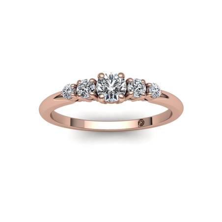 Engagement Ring with Five Diamonds